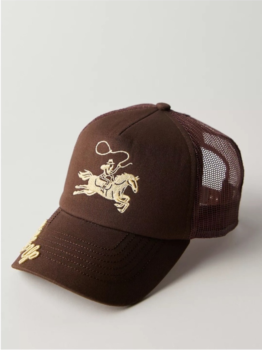 NWOT Free People Understated Leather Giddy Up Trucker Hat - Picture 2 of 10